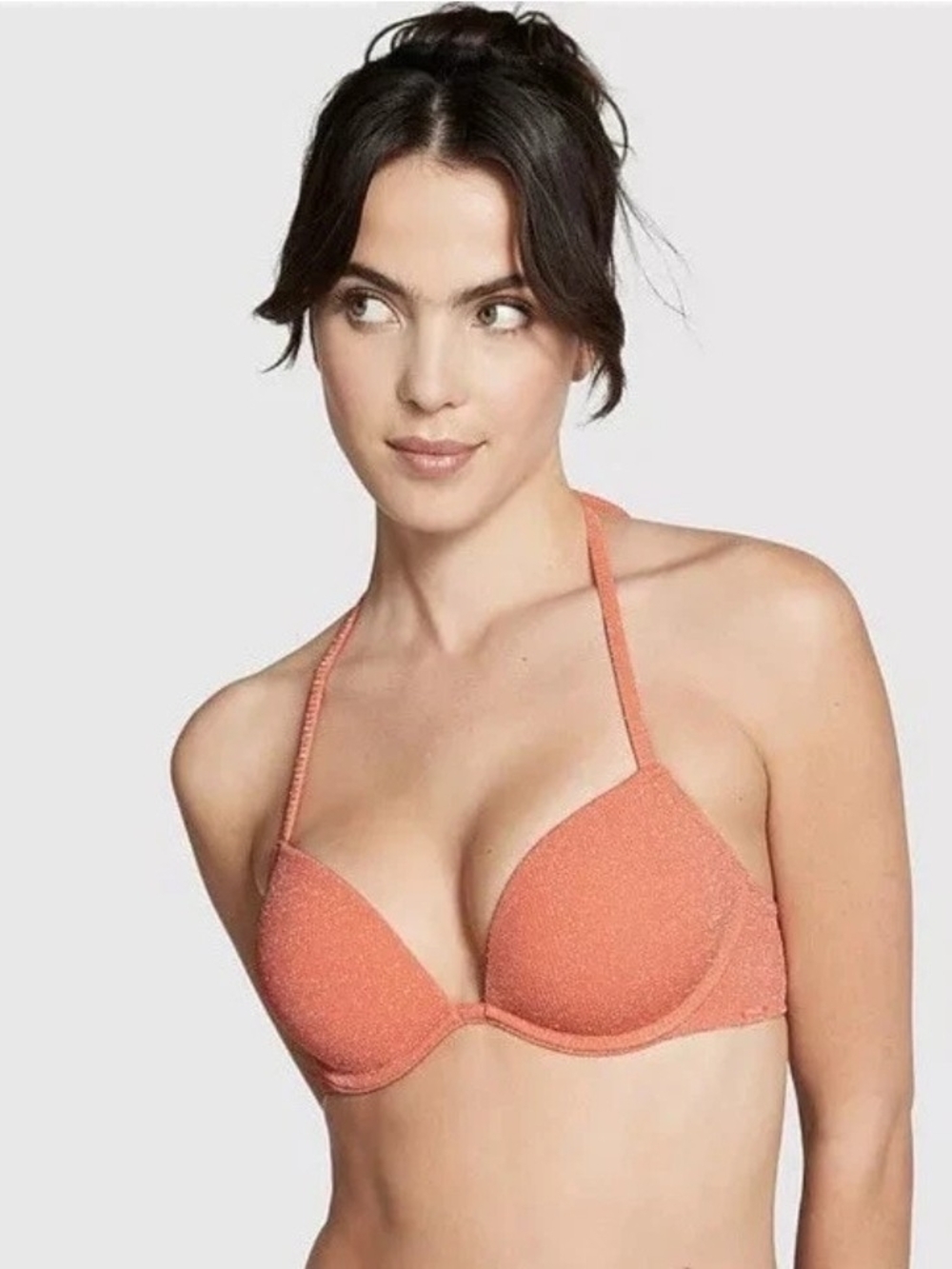Victoria's Secret Textured Push-Up Bra - Coral